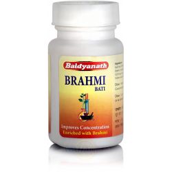 Brahmi Bati (Buddhi Vardhak - 80 Tabs.) Baidynath - Stimuliert das Gedächtnis, hilft bei der Überwindung geistiger Schwäche