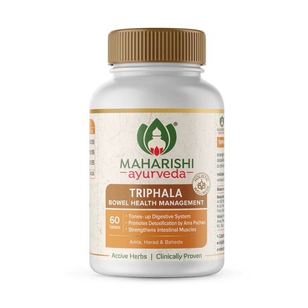 Triphala Maharishi Ayurveda Tablet | Relieves Constipation, Enhances Bowel Wellness