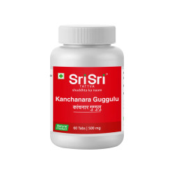 Kanchnara Guggulu (500 mg.) by Sri Sri Tattva - helps with thyroid problems and more